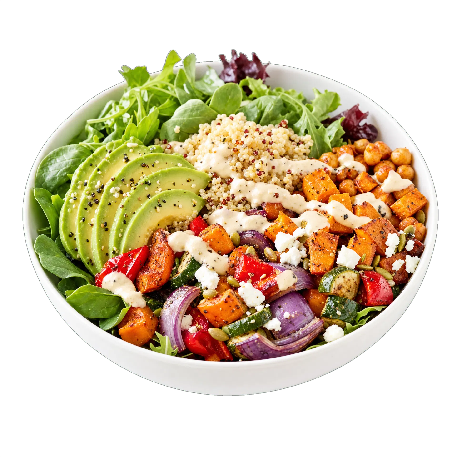 Colorful Vital Greens salad bowl